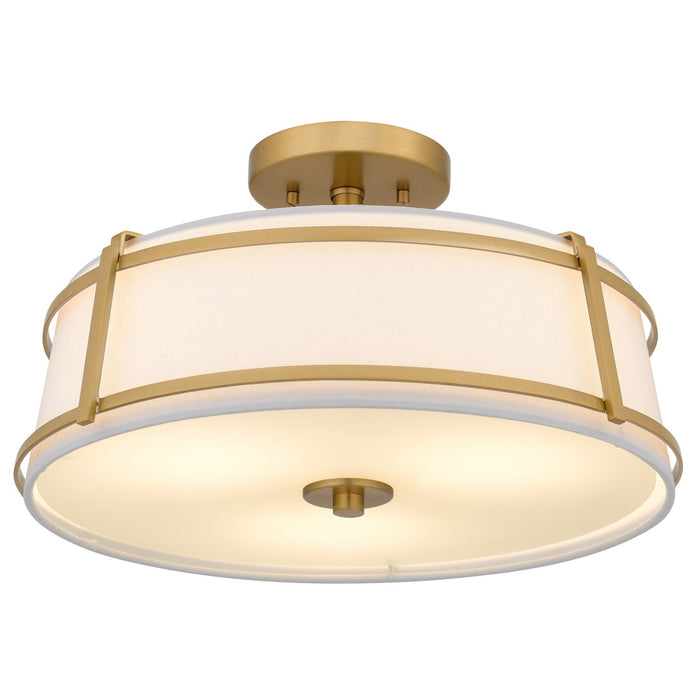 Quoizel - SLN1716BRG - Three Light Semi-Flush Mount - Sloane - Brushed Gold