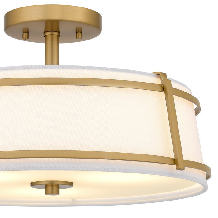 Quoizel - SLN1716BRG - Three Light Semi-Flush Mount - Sloane - Brushed Gold