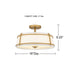 Quoizel - SLN1716BRG - Three Light Semi-Flush Mount - Sloane - Brushed Gold