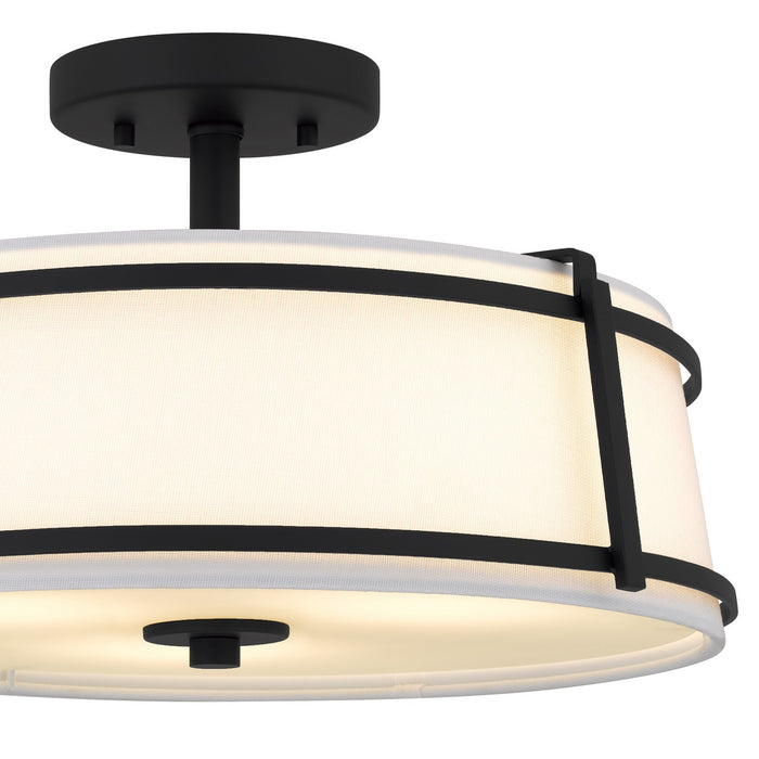 Quoizel - SLN1716MBK - Three Light Semi-Flush Mount - Sloane - Matte Black