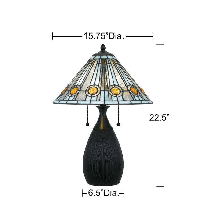 Quoizel - TF6840MBK - Two Light Table Lamp - Ayla - Matte Black