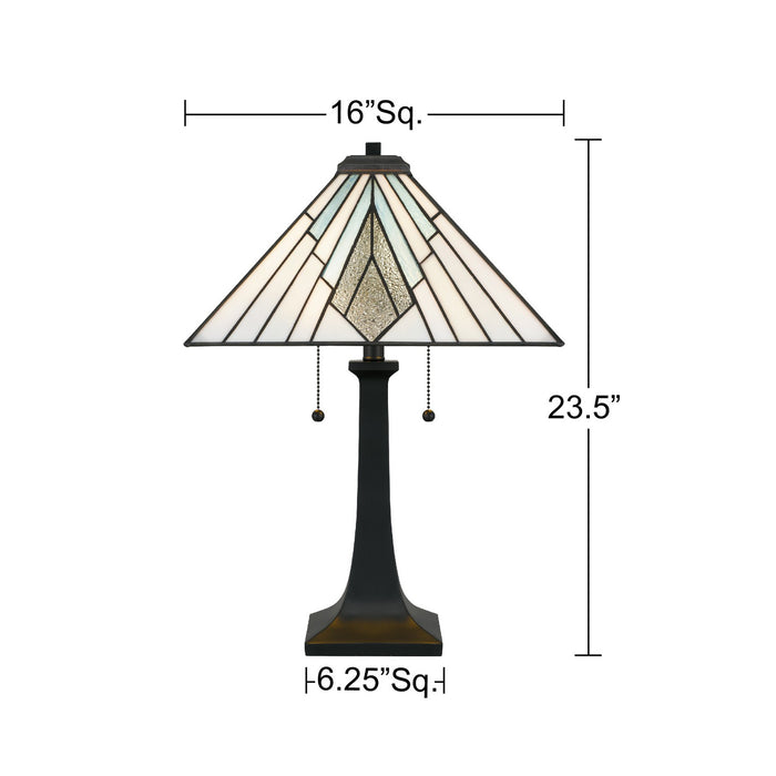 Quoizel - TFDV6323MBK - Two Light Table Lamp - Duvane - Matte Black