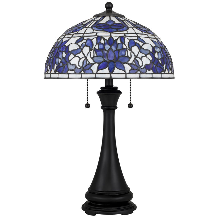Quoizel - TFNR6325MBK - Two Light Table Lamp - Wisteria Bloom - Matte Black