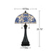 Quoizel - TFNR6325MBK - Two Light Table Lamp - Wisteria Bloom - Matte Black