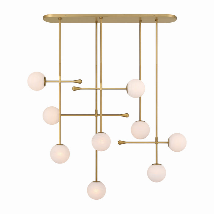 Minka-Lavery - 10149-732 - Nine Light Linear Chandelier - Ursolus - Legacy Brass