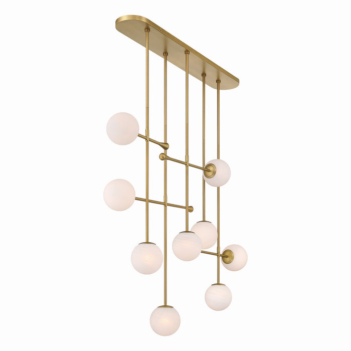 Minka-Lavery - 10149-732 - Nine Light Linear Chandelier - Ursolus - Legacy Brass