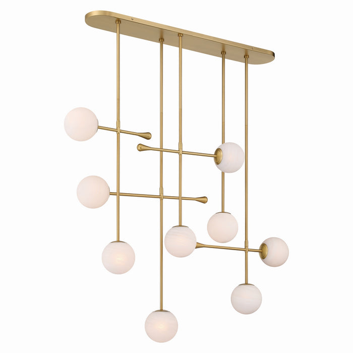 Minka-Lavery - 10149-732 - Nine Light Linear Chandelier - Ursolus - Legacy Brass