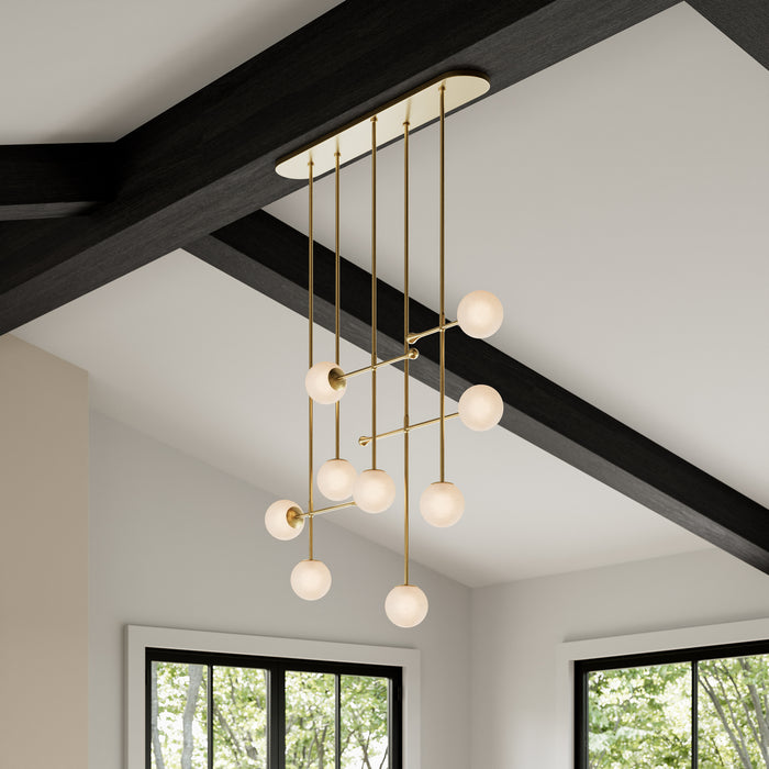 Minka-Lavery - 10149-732 - Nine Light Linear Chandelier - Ursolus - Legacy Brass