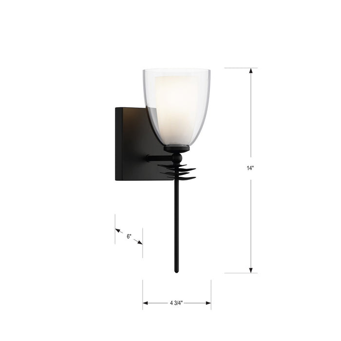 Minka-Lavery - 10251-899 - One Light Bath Sconce - Elowen - Dark Matte Black