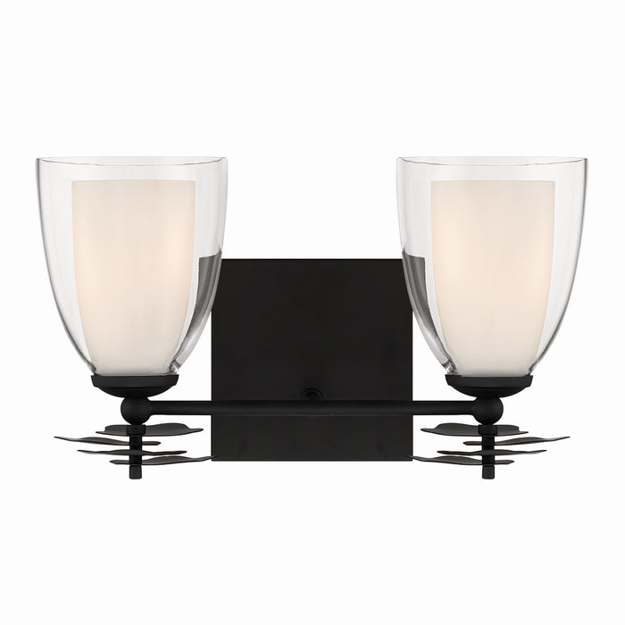 Minka-Lavery - 10252-899 - Two Light Vanity - Elowen - Dark Matte Black