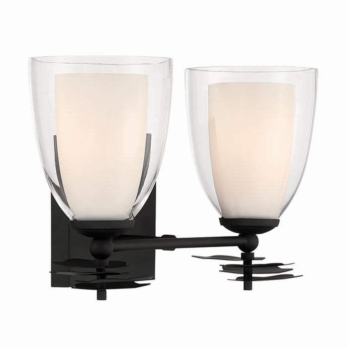 Minka-Lavery - 10252-899 - Two Light Vanity - Elowen - Dark Matte Black