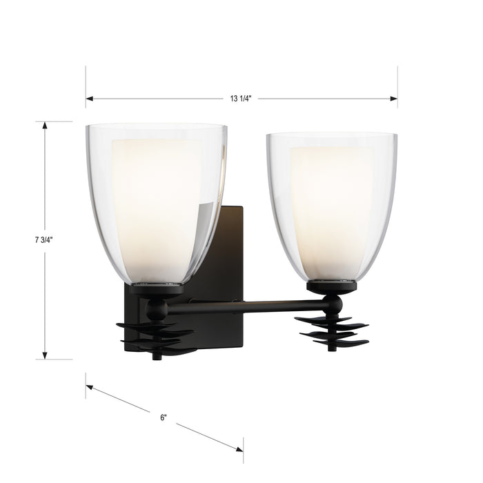 Minka-Lavery - 10252-899 - Two Light Vanity - Elowen - Dark Matte Black