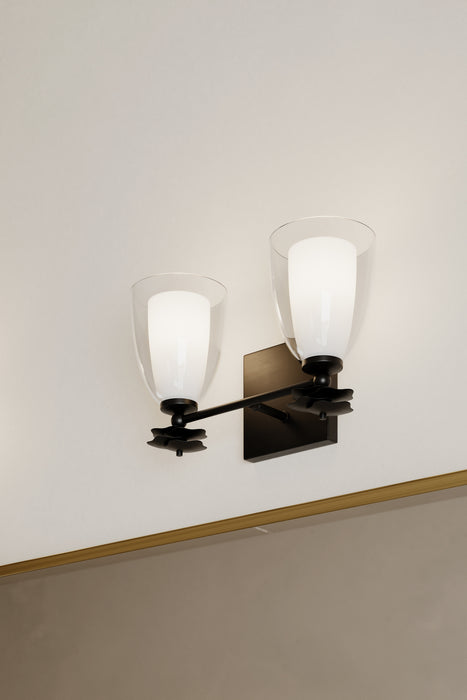 Minka-Lavery - 10252-899 - Two Light Vanity - Elowen - Dark Matte Black