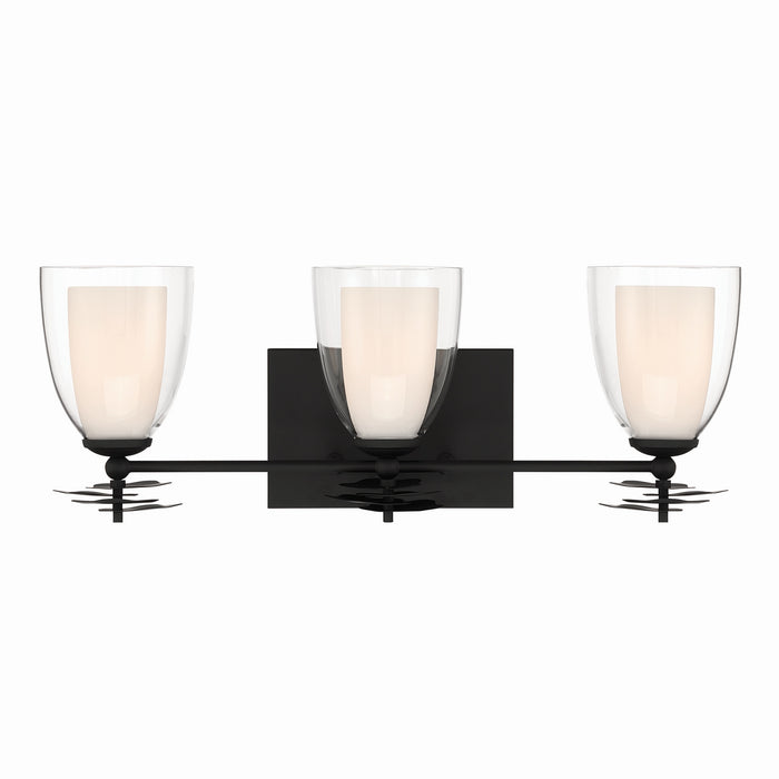 Minka-Lavery - 10253-899 - Three Light Vanity - Elowen - Dark Matte Black