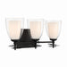 Minka-Lavery - 10253-899 - Three Light Vanity - Elowen - Dark Matte Black