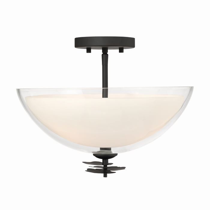 Minka-Lavery - 10255-899 - Three Light Semi-Flush Mount - Elowen - Dark Matte Black
