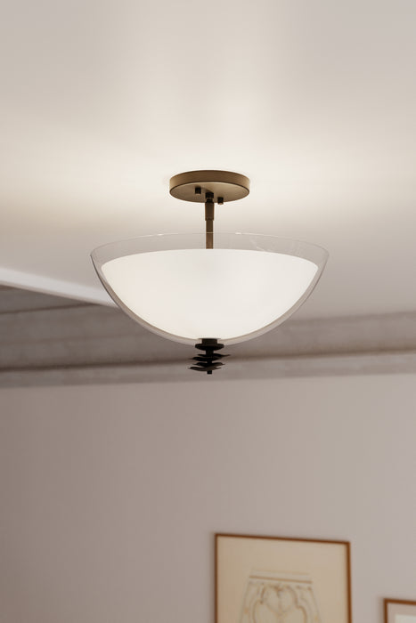 Minka-Lavery - 10255-899 - Three Light Semi-Flush Mount - Elowen - Dark Matte Black