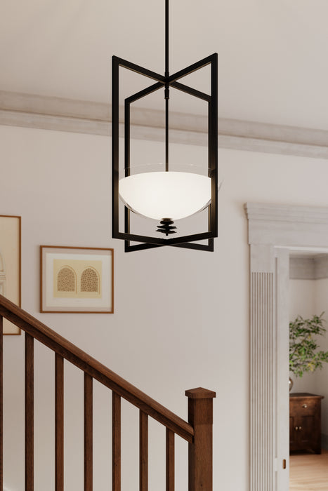 Minka-Lavery - 10256-899 - Three Light Pendant - Elowen - Dark Matte Black