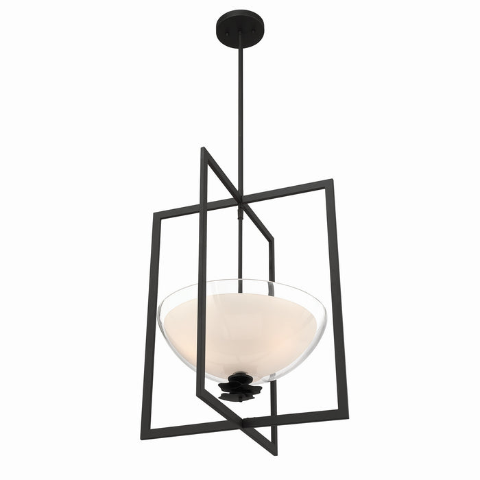 Minka-Lavery - 10256-899 - Three Light Pendant - Elowen - Dark Matte Black