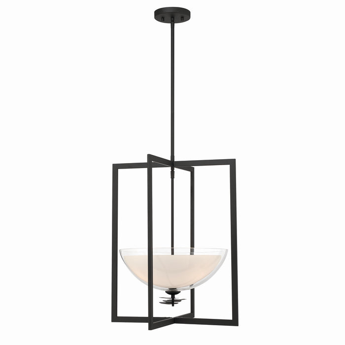 Minka-Lavery - 10256-899 - Three Light Pendant - Elowen - Dark Matte Black