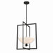 Minka-Lavery - 10256-899 - Three Light Pendant - Elowen - Dark Matte Black