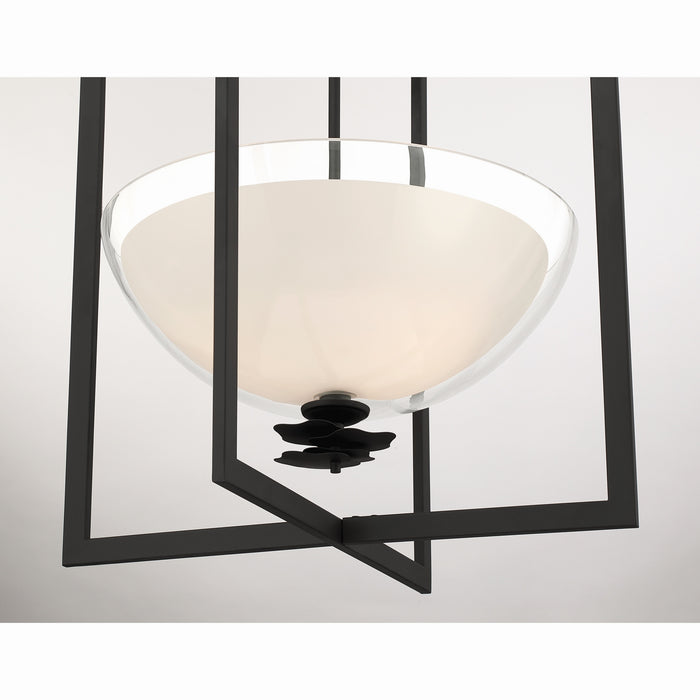 Minka-Lavery - 10256-899 - Three Light Pendant - Elowen - Dark Matte Black