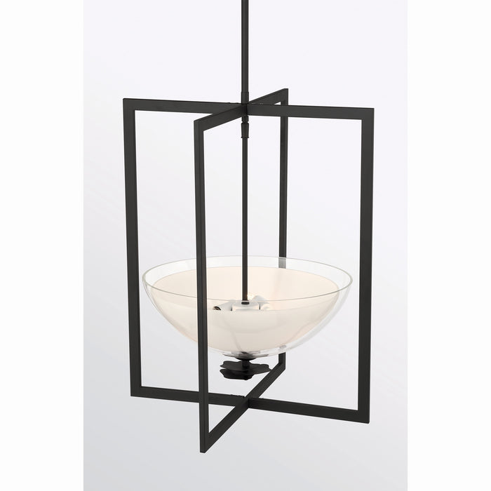 Minka-Lavery - 10256-899 - Three Light Pendant - Elowen - Dark Matte Black