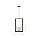 Minka-Lavery - 10256-899 - Three Light Pendant - Elowen - Dark Matte Black