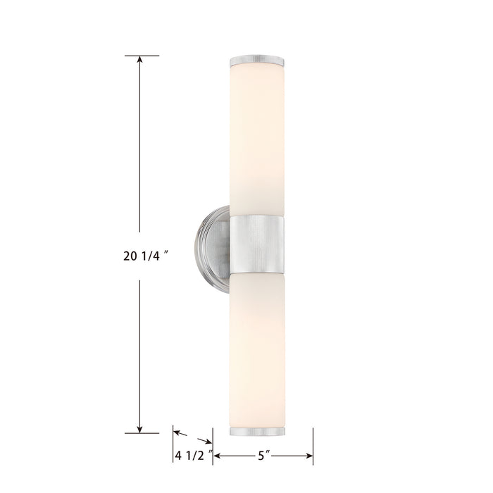 Minka-Lavery - 12062-77 - Two Light Wall Sconce - Voltelle - Chrome