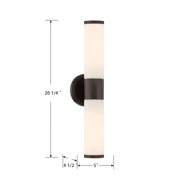 Minka-Lavery - 12062-860 - Two Light Wall Sconce - Voltelle - Dark Bronze