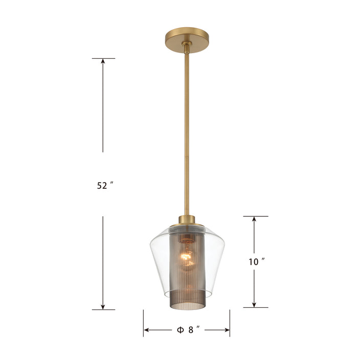 Minka-Lavery - 14015-732 - One Light Mini Pendant - Kiruna - Legacy Brass