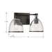 Minka-Lavery - 15022-749 - Two Light Vanity - Wynnfrost - Rustic Gun Metal