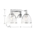 Minka-Lavery - 15022-77 - Two Light Vanity - Wynnfrost - Chrome
