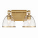 Minka-Lavery - 15022-791 - Two Light Vanity - Wynnfrost - Brushed Gold