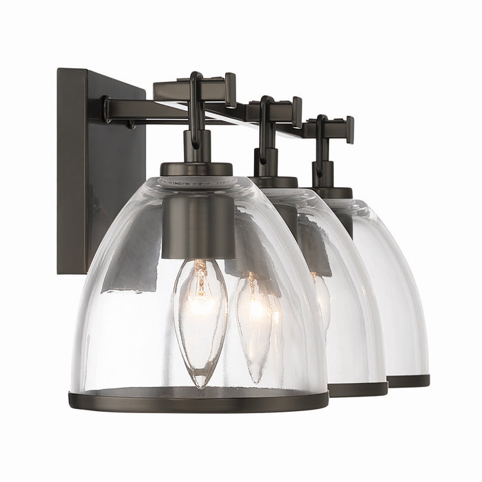 Minka-Lavery - 15023-749 - Three Light Vanity - Wynnfrost - Rustic Gun Metal