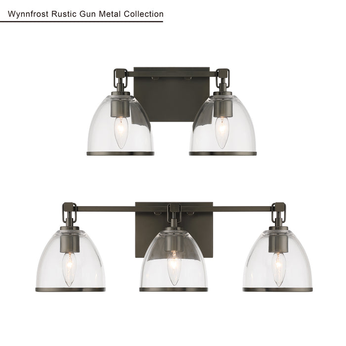 Minka-Lavery - 15023-749 - Three Light Vanity - Wynnfrost - Rustic Gun Metal