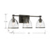 Minka-Lavery - 15023-749 - Three Light Vanity - Wynnfrost - Rustic Gun Metal