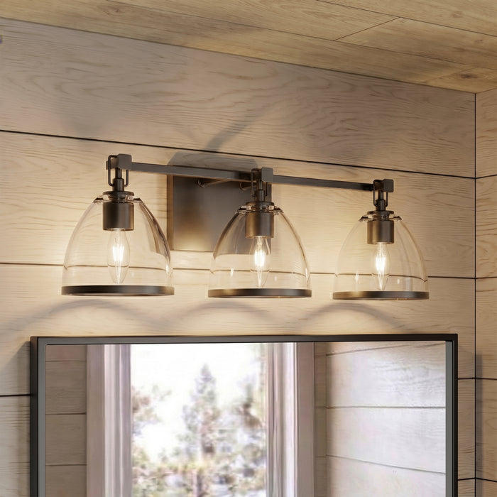 Minka-Lavery - 15023-749 - Three Light Vanity - Wynnfrost - Rustic Gun Metal