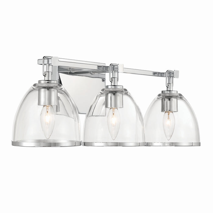 Minka-Lavery - 15023-77 - Three Light Vanity - Wynnfrost - Chrome
