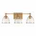 Minka-Lavery - 15023-791 - Three Light Vanity - Wynnfrost - Brushed Gold