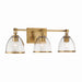 Minka-Lavery - 15023-791 - Three Light Vanity - Wynnfrost - Brushed Gold