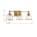 Minka-Lavery - 15023-791 - Three Light Vanity - Wynnfrost - Brushed Gold