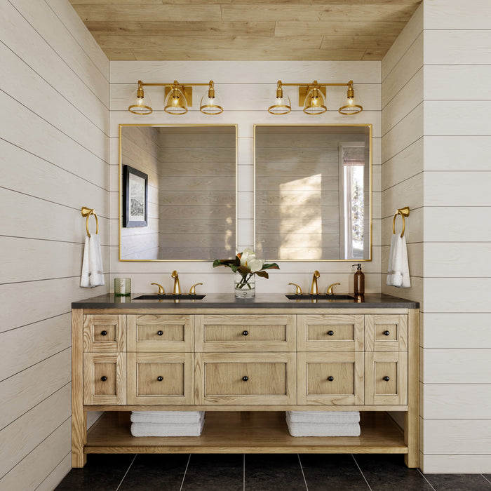 Minka-Lavery - 15023-791 - Three Light Vanity - Wynnfrost - Brushed Gold