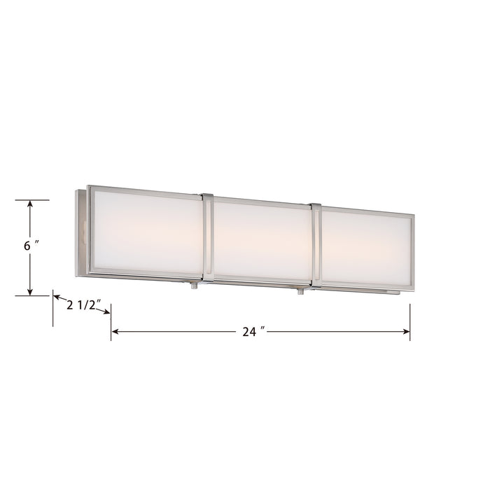Minka-Lavery - 16013-84-L - LED Bath Bar - Merick - Brushed Nickel