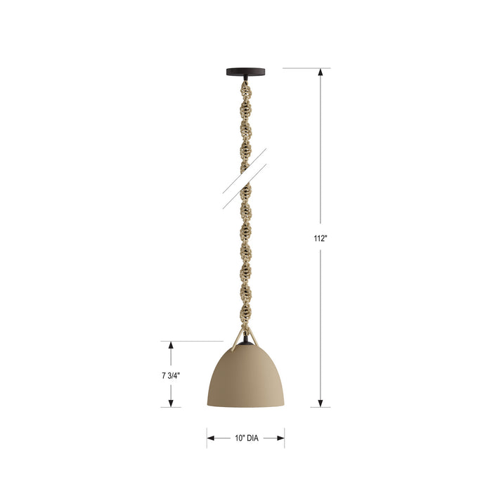 Minka-Lavery - 16065-860 - One Light Pendant - Cordón - Dark Bronze