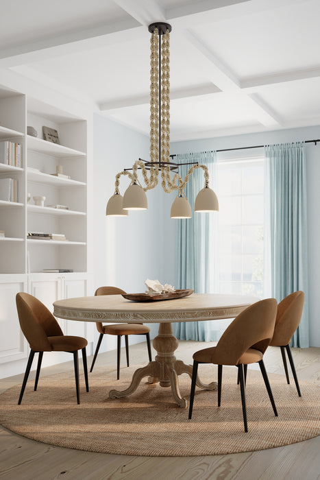 Minka-Lavery - 16066-860 - Four Light Pendant - Cordón - Dark Bronze