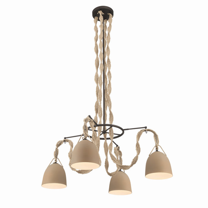 Minka-Lavery - 16066-860 - Four Light Pendant - Cordón - Dark Bronze