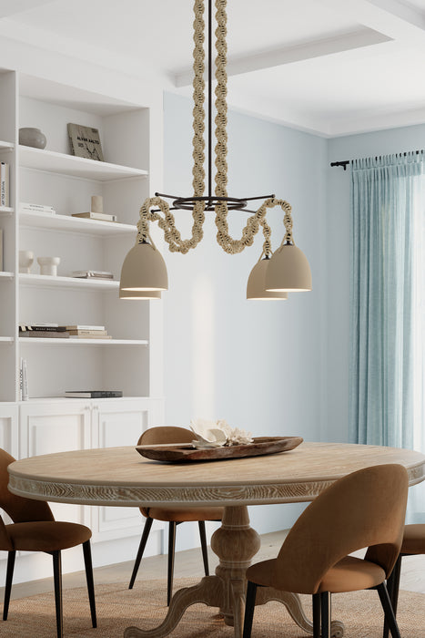 Minka-Lavery - 16066-860 - Four Light Pendant - Cordón - Dark Bronze