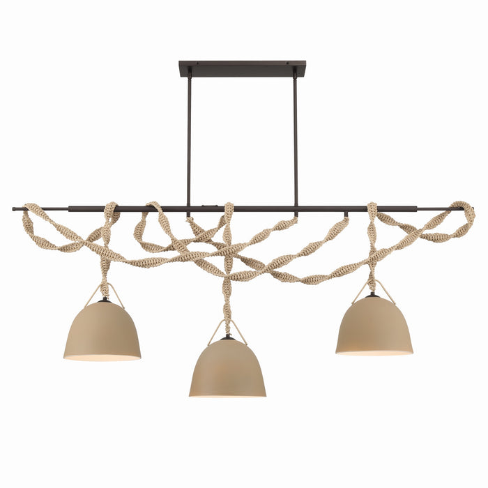 Minka-Lavery - 16067-860 - Three Light Linear Chandelier - Cordón - Dark Bronze
