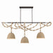 Minka-Lavery - 16067-860 - Three Light Linear Chandelier - Cordón - Dark Bronze